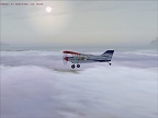 Screenshot provided courtesy Jean-Paul Mes using cloud textures and skies from Pablo Diaz's HDE V2.0 freeware addon, updated for FSX by Danny Glover